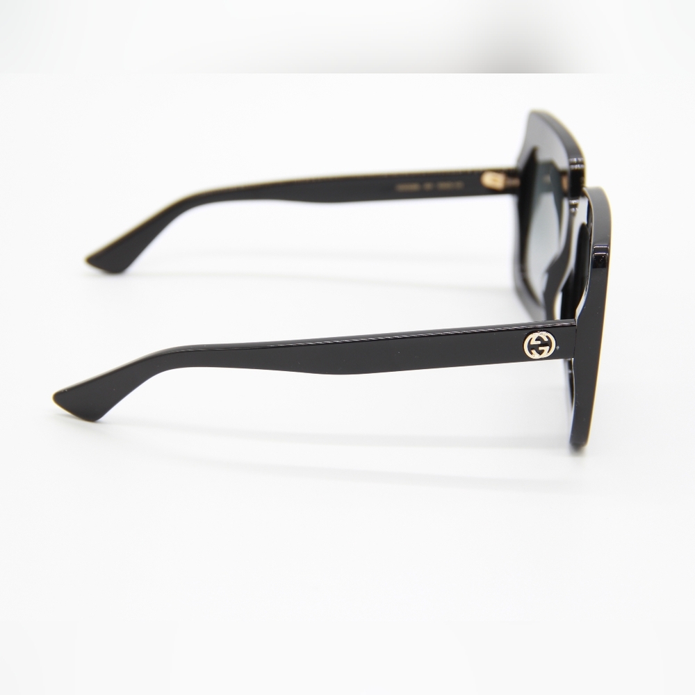 NEW GUCCI GG0328S 001 BLACK OVERSIZED SQUARE WOMEN SUNGLASSES - Picture 8 of 11